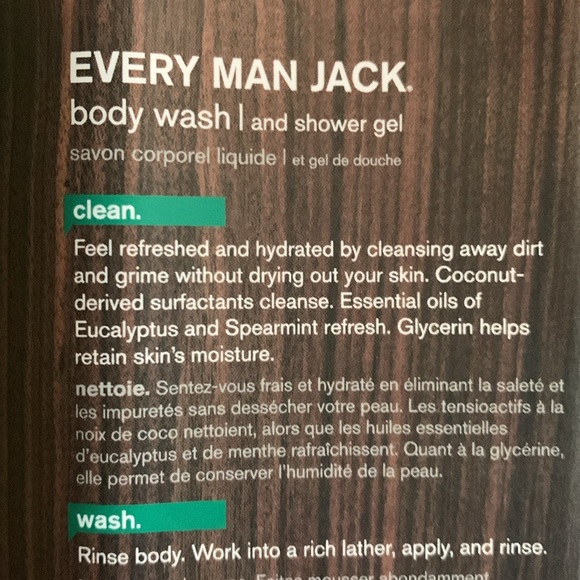 New Every Man Jack body wash. Eucalyptus Mint. 1 liter - Picture 4 of 4